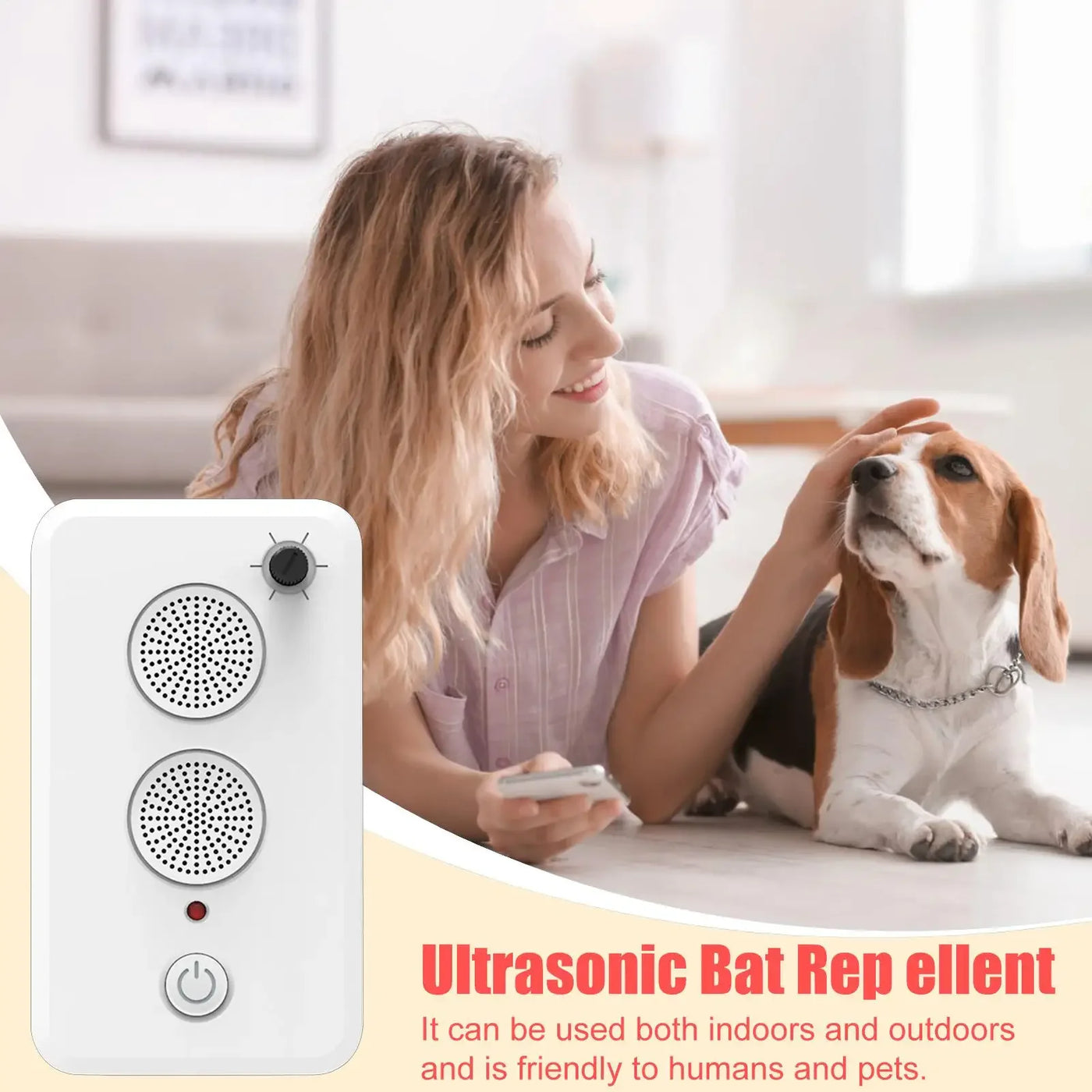 Ultrasonic Bat Repeller - Rechargeable Device with Adjustable Settings for Effective Animal Control 3