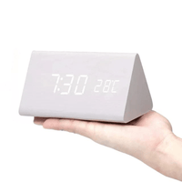 LUMIBARK – LED Alarm Clock – Natural wood digital desk clock