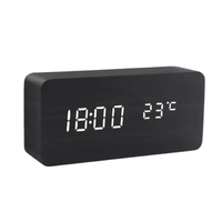LUMIBARK – LED Alarm Clock – Natural wood digital desk clock