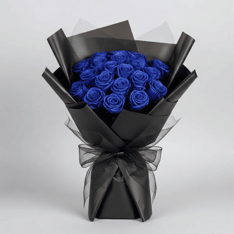 ROMANROSE - Eternal preserved rose in acrylic case for elegant romantic home décor and gifting