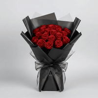 ROMANROSE - Eternal preserved rose in acrylic case for elegant romantic home décor and gifting