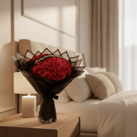 ROMANROSE - Eternal preserved rose in acrylic case for elegant romantic home décor and gifting
