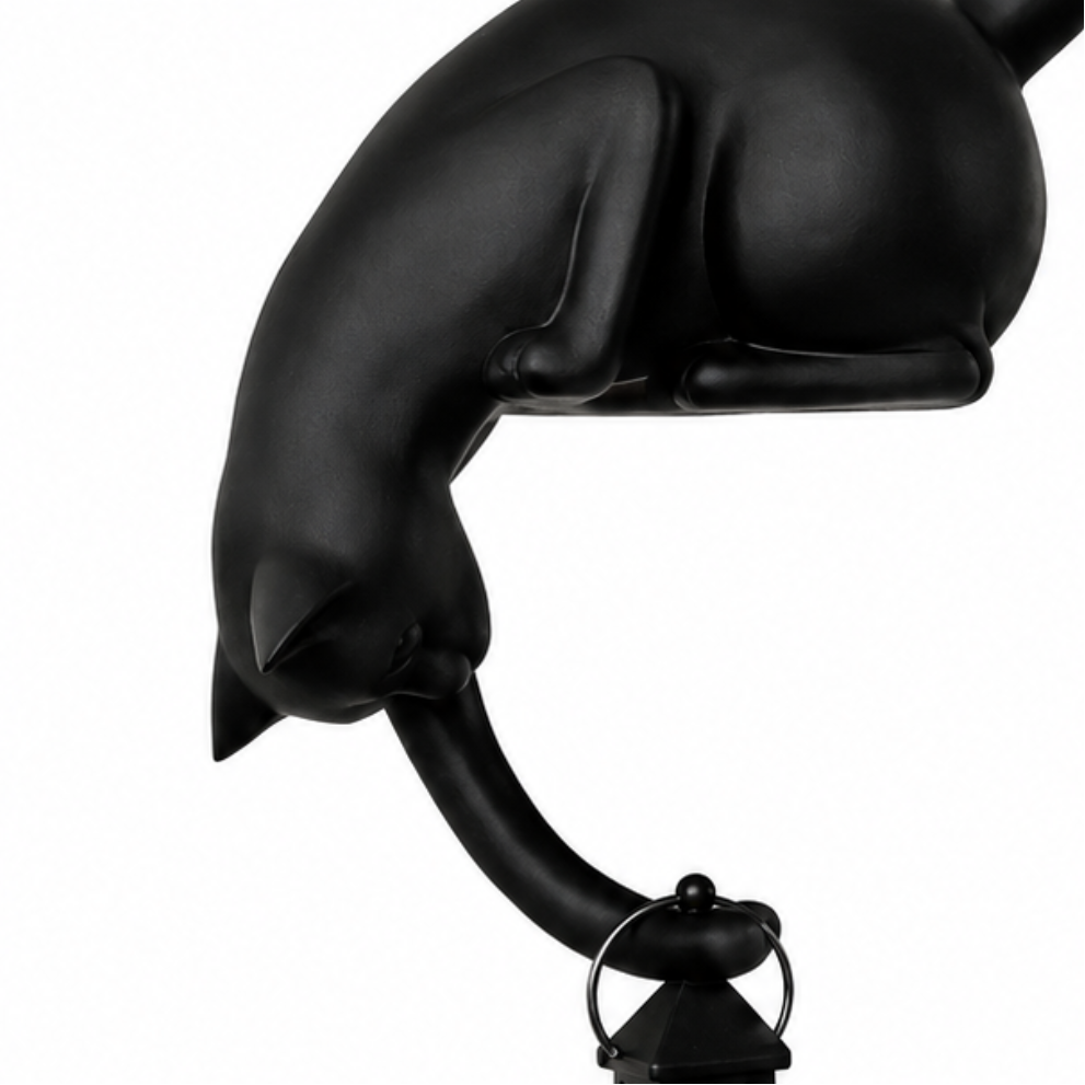 WHISKELLE – Shelf-Edge Cat Figurine LED Lantern for Whimsical Decor