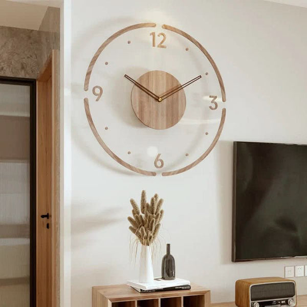 Lunovia - Silent Nordic Wooden Wall Clock