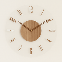 Lunovia - Silent Nordic Wooden Wall Clock