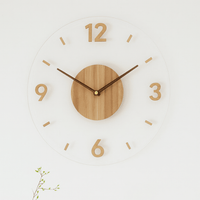 Lunovia - Silent Nordic Wooden Wall Clock