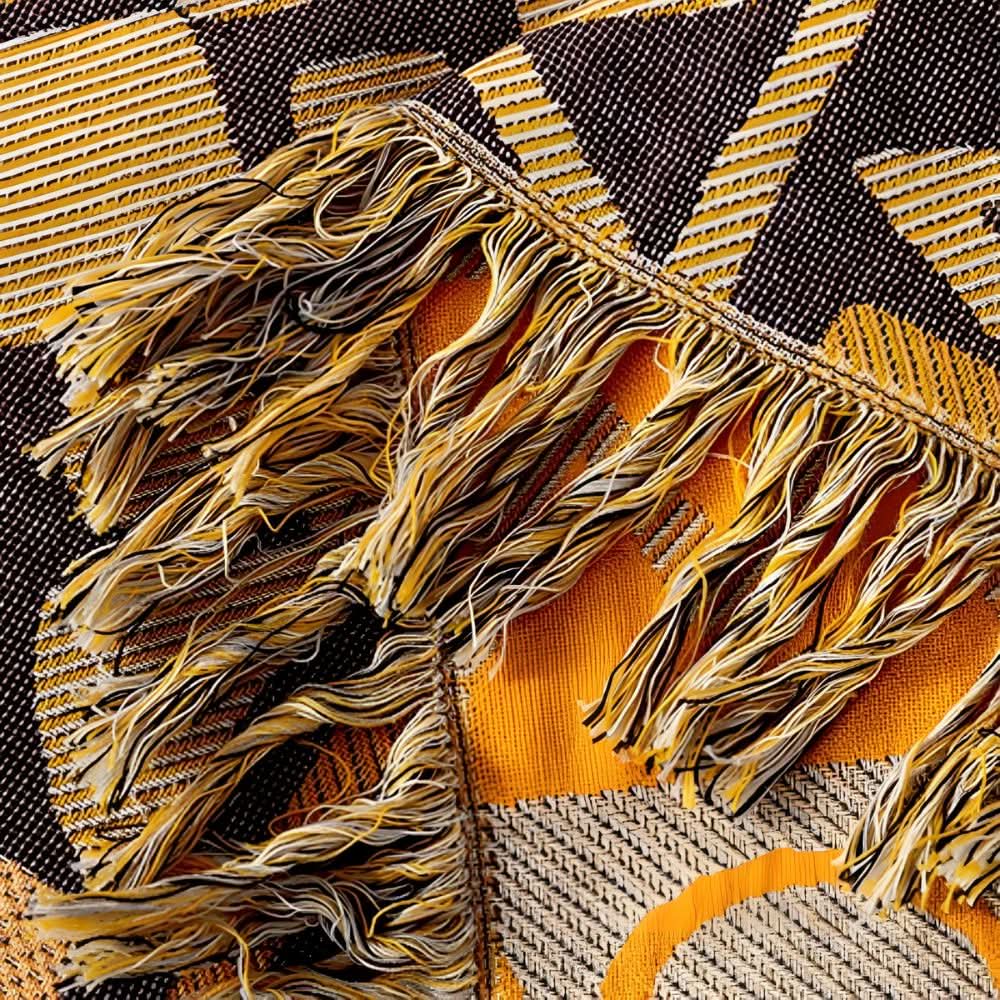 ZARAVENTIA – Wende-Patchworkdecke im Tribal-Stil für eine künstlerische Wohnraumgestaltung
