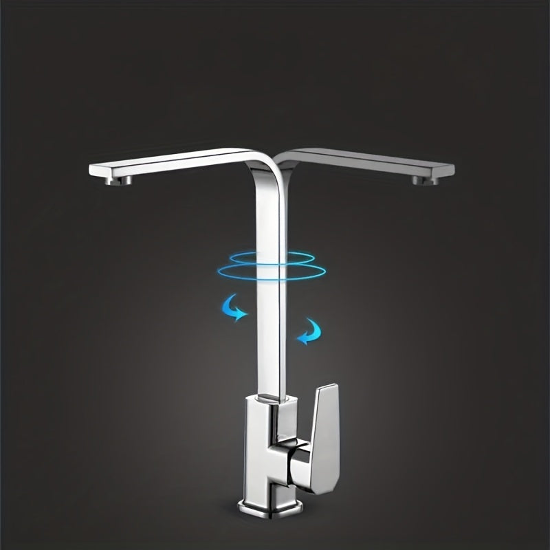 SQUAREFLOW – Rotating Kitchen Faucet with Hot & Cold