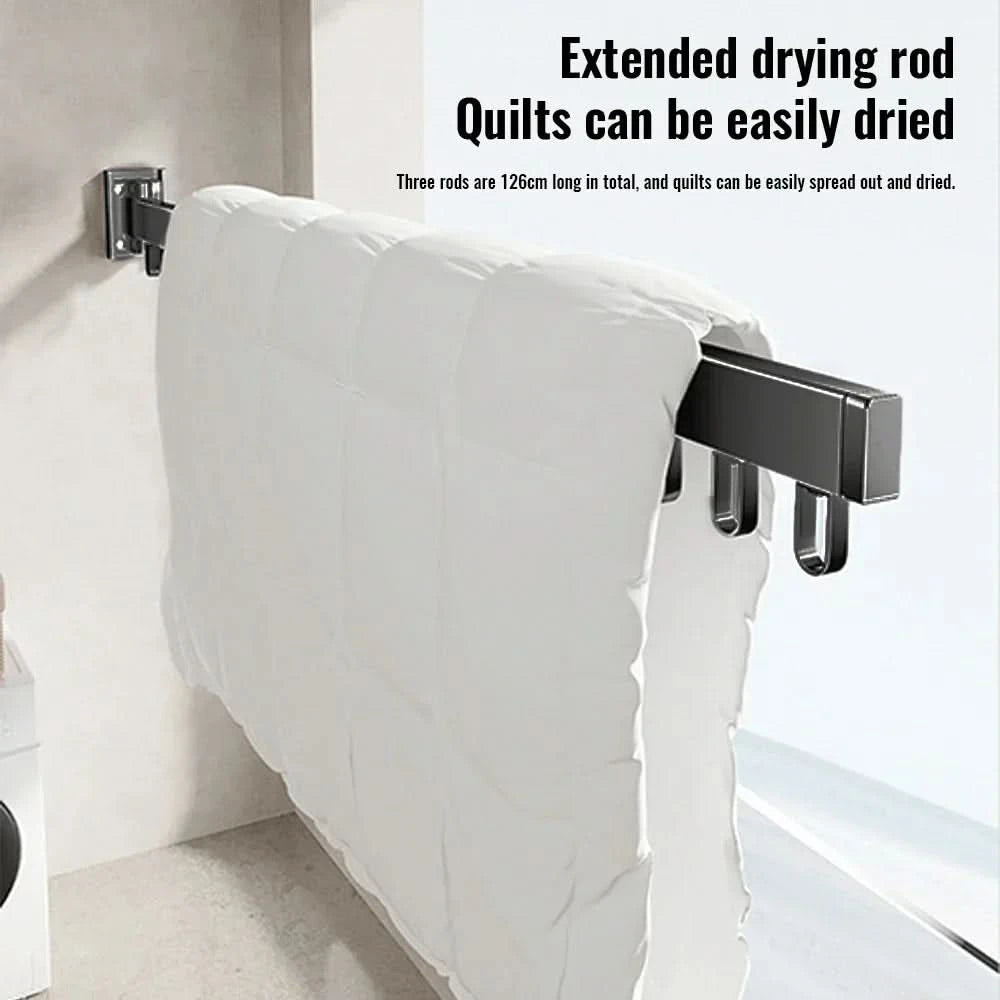 RAILCOVE – Foldable Wall Drying Rack for Compact Laundry Organization