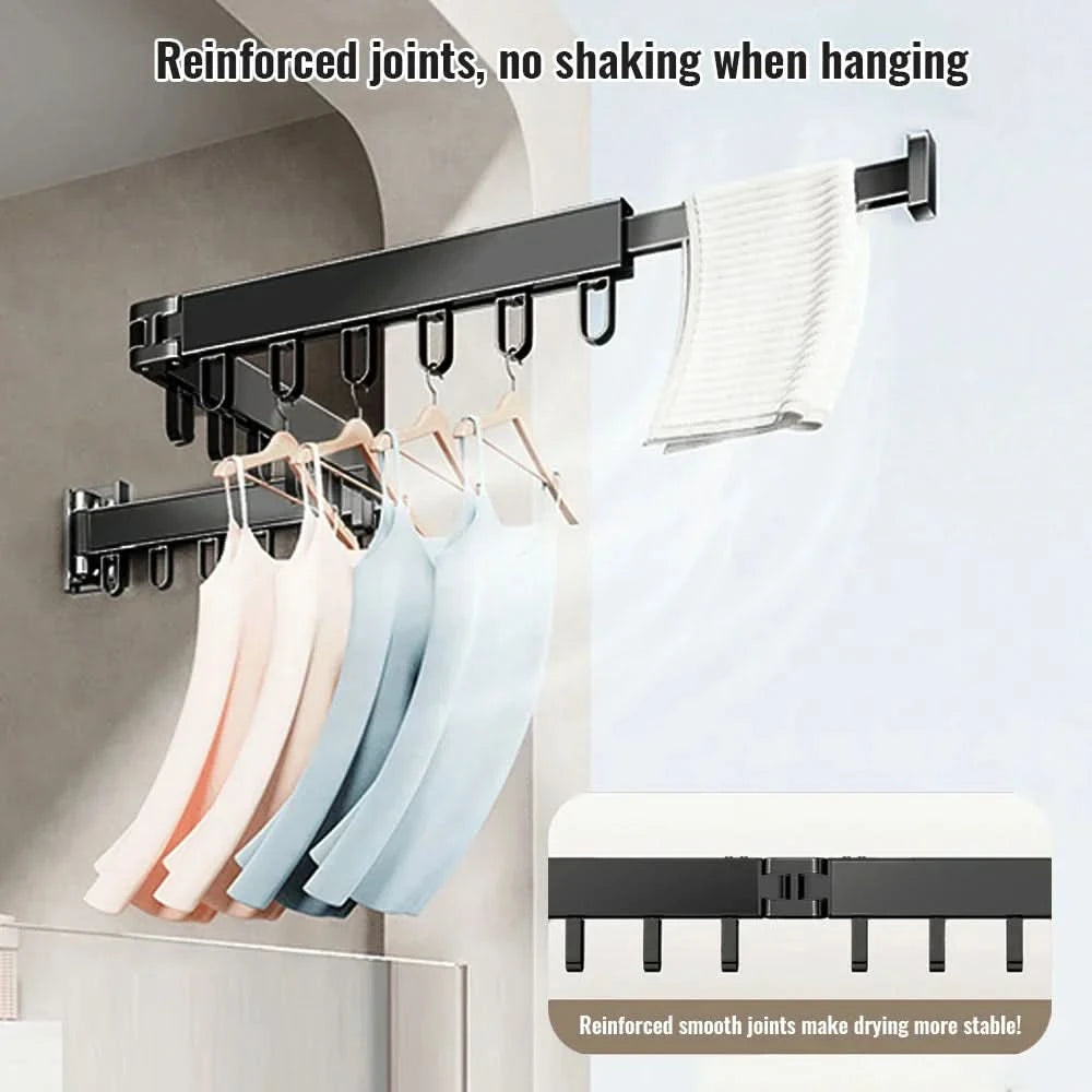 RAILCOVE – Foldable Wall Drying Rack for Compact Laundry Organization