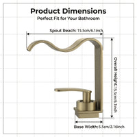 BRASSWAVE - Brushed Brass Waterfall Basin Faucet