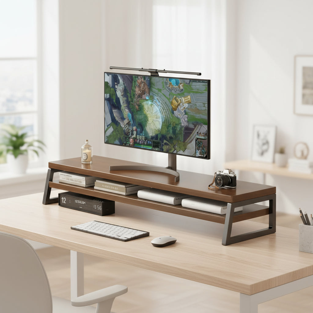 WORKNEST – Elevated Monitor Stand for Organized Desk Efficiency