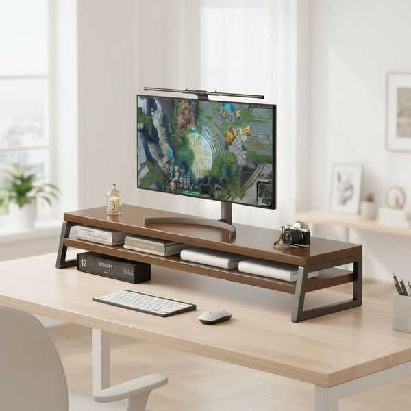 WORKNEST – Erhöhter Monitorständer für organisierte Schreibtischeffizienz