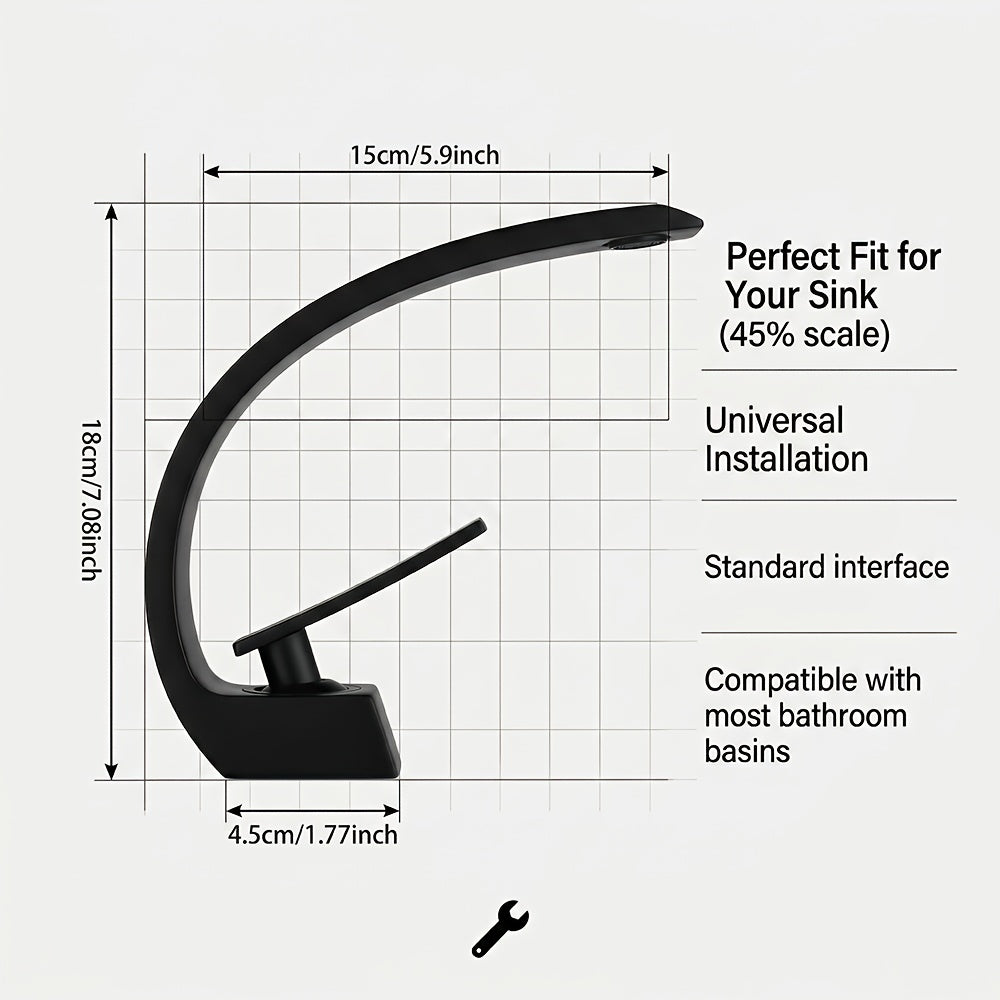 NORDIFLOW - Black Brass Basin Faucet