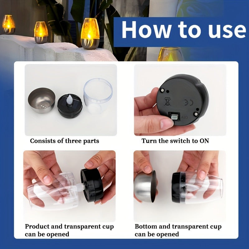 SOLCANDLE – Rechargeable Flickering Lantern for Patio and Restaurant Decor