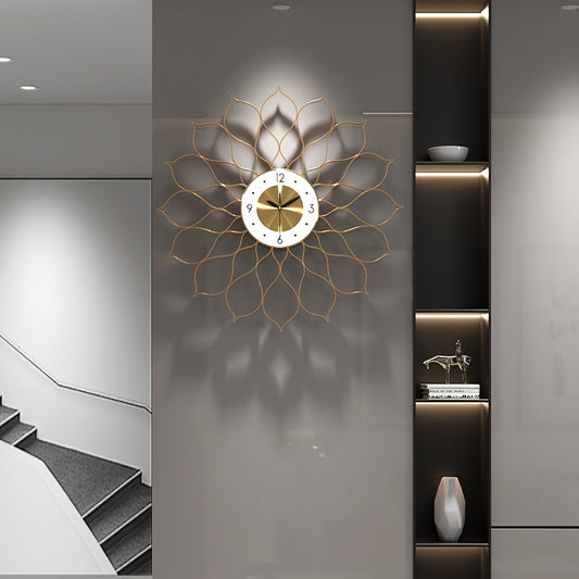 PRESTIGELIVA – Elegant Gold Wall Clock for Modern Interiors