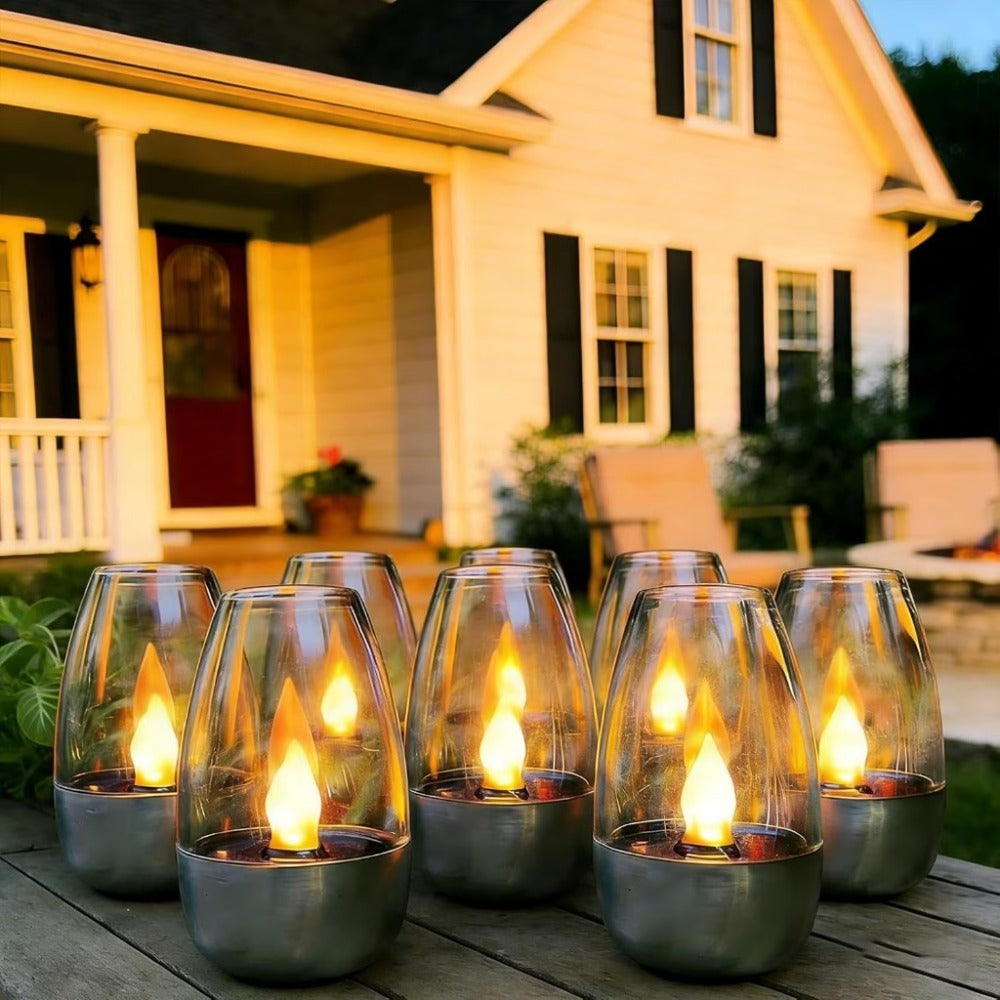SOLCANDLE – Rechargeable Flickering Lantern for Patio and Restaurant Decor