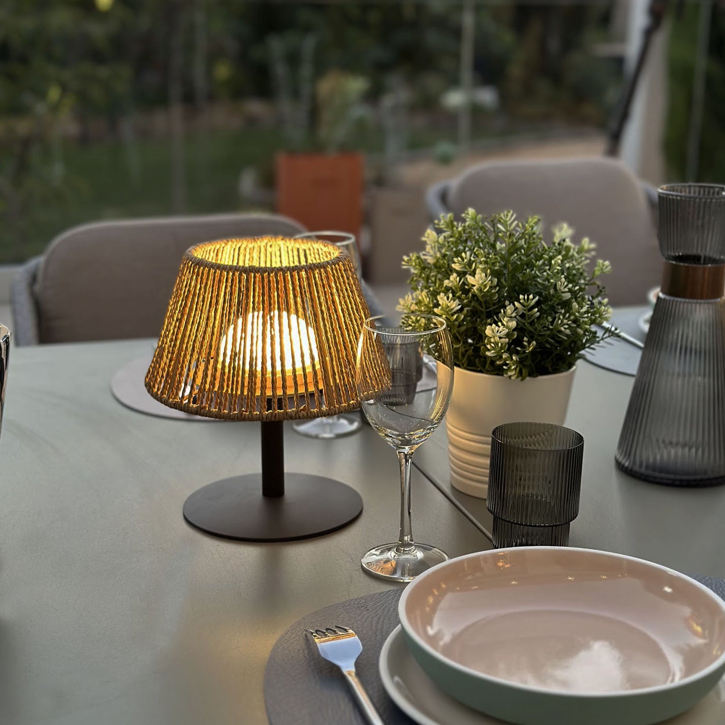 PATIOLIGHT – Indoor Outdoor LED Table Lamp for Warm Relaxing Ambience