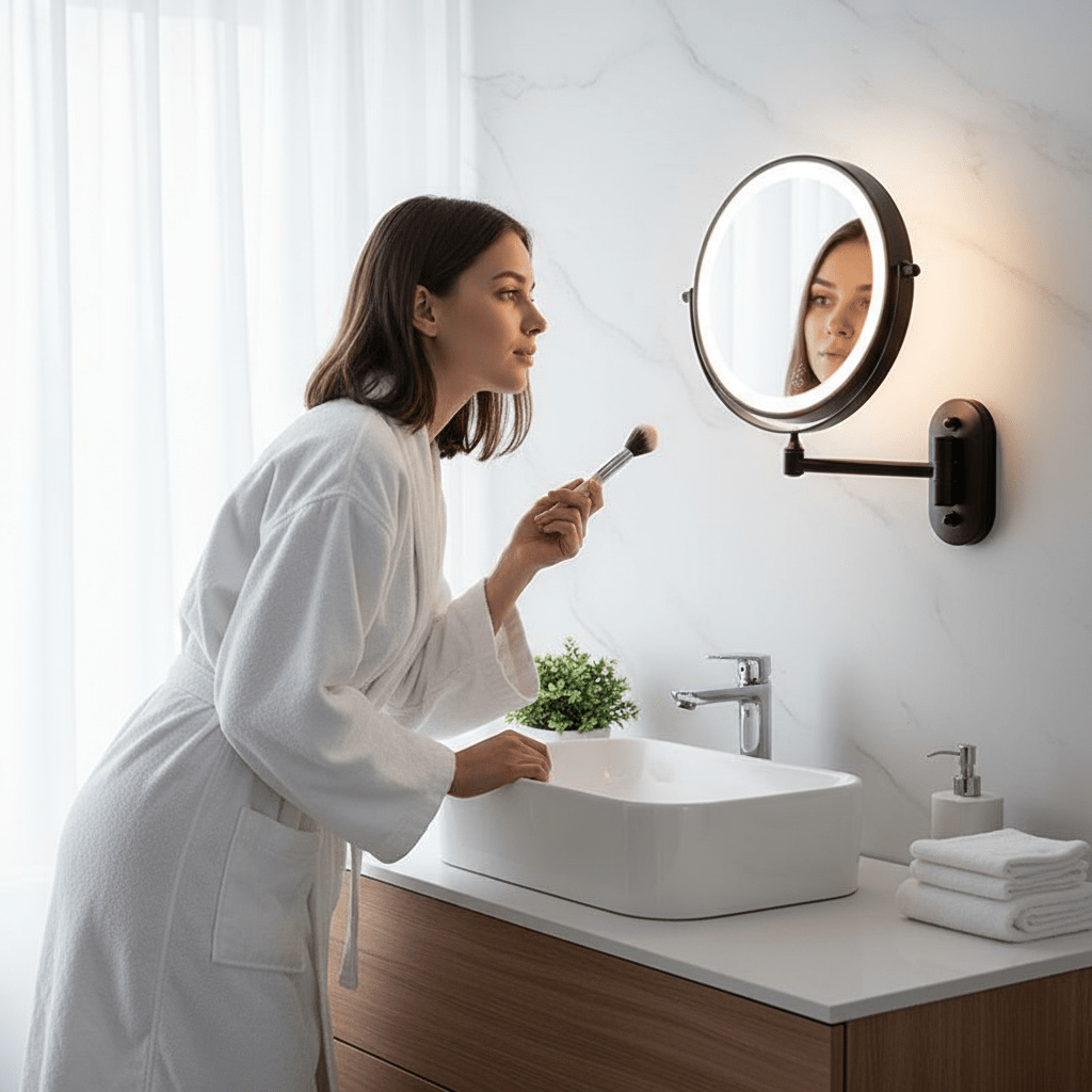 BRIGHTLOOK – Magnifying Mirror – Rechargeable LED makeup mirror