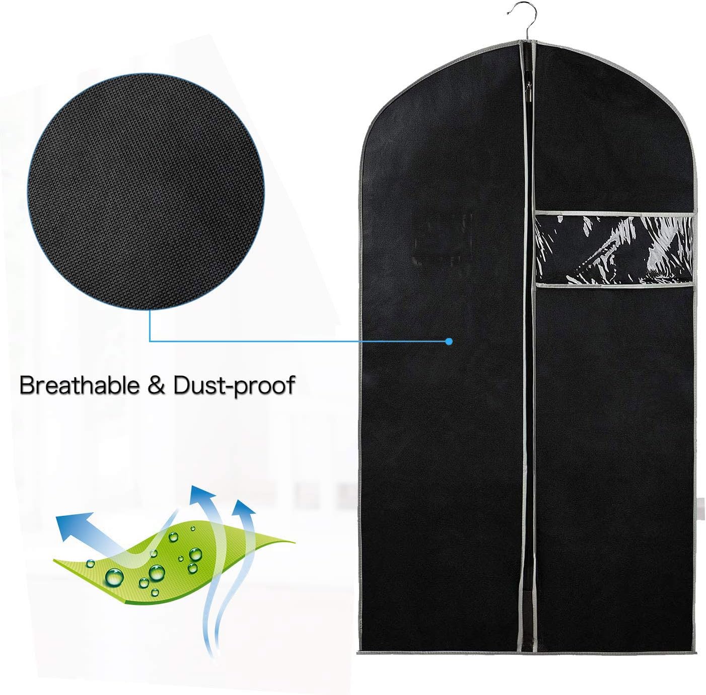 COVERNEST – 10-Pack Garment Storage Covers with Window