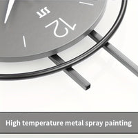 QUIETNORD - Silent Scandinavian wall clock with minimalist iron frame design