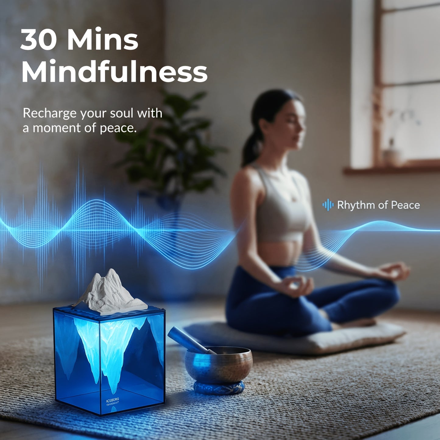 ICELUMA – Visual Meditation Night Light for Relaxing Ambient Spaces