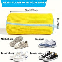 SNEAKSAFE - Heavy-duty shoe washing machine bag with protective lining and secure zipper closure
