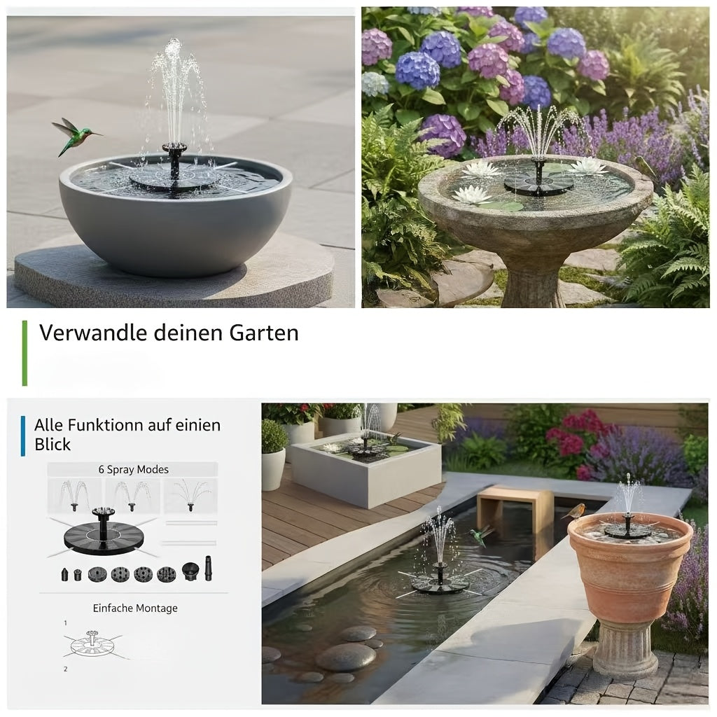 AQUAFLOW – Solar Garden Fountain Pump