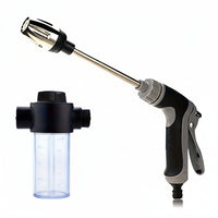 AQUAFORCE - High-pressure garden water gun with foam cannon and long handle sprayer for powerful outdoor cleaning