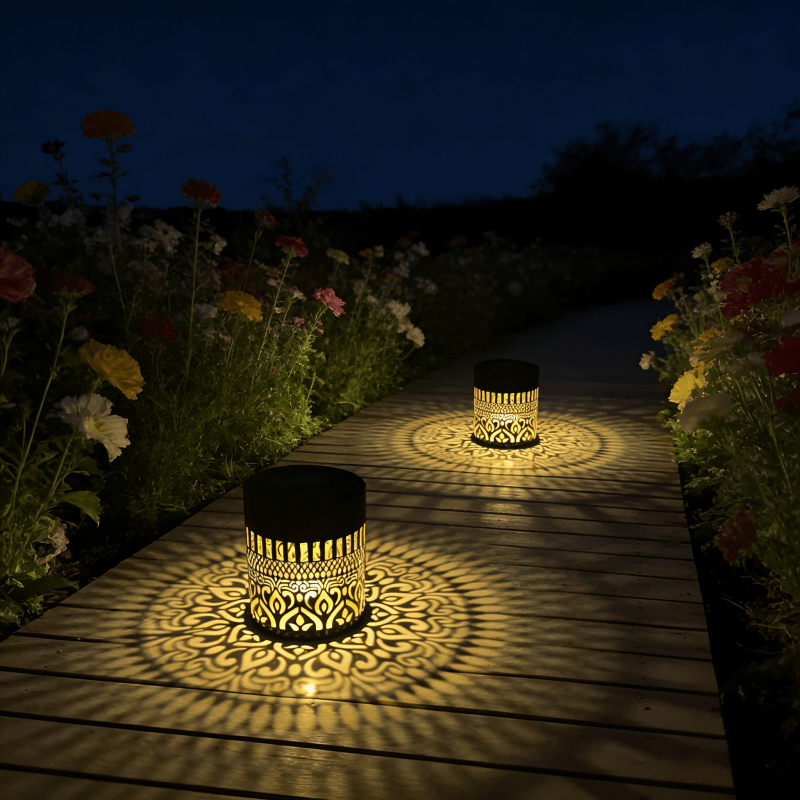 MANDALUX – Solar Projection Lamp for Elegant Outdoor Ambience