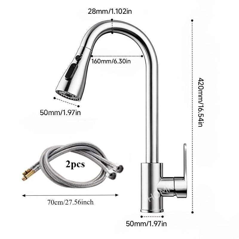 SWIVELIX – Pull Out Sink Faucet with Flexible Spray Settings