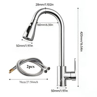 SWIVELIX – Pull Out Sink Faucet with Flexible Spray Settings