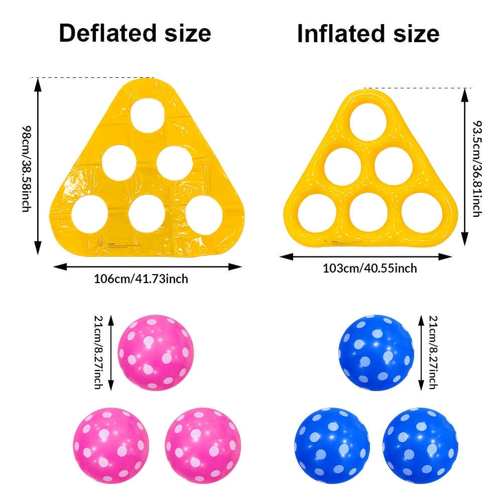 POOLPLAY – Inflatable Triangle Throw Game for Interactive Water Fun