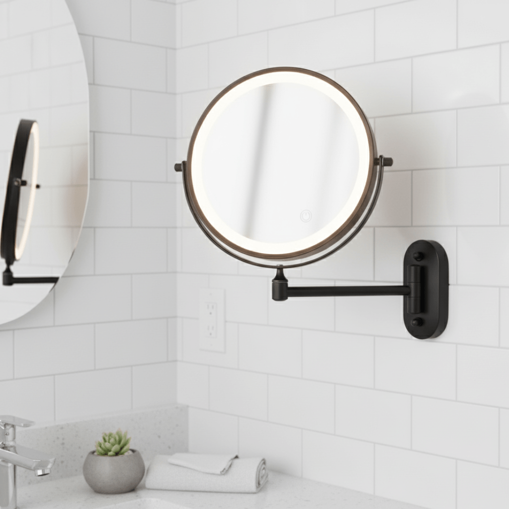 BRIGHTLOOK – Magnifying Mirror – Rechargeable LED makeup mirror
