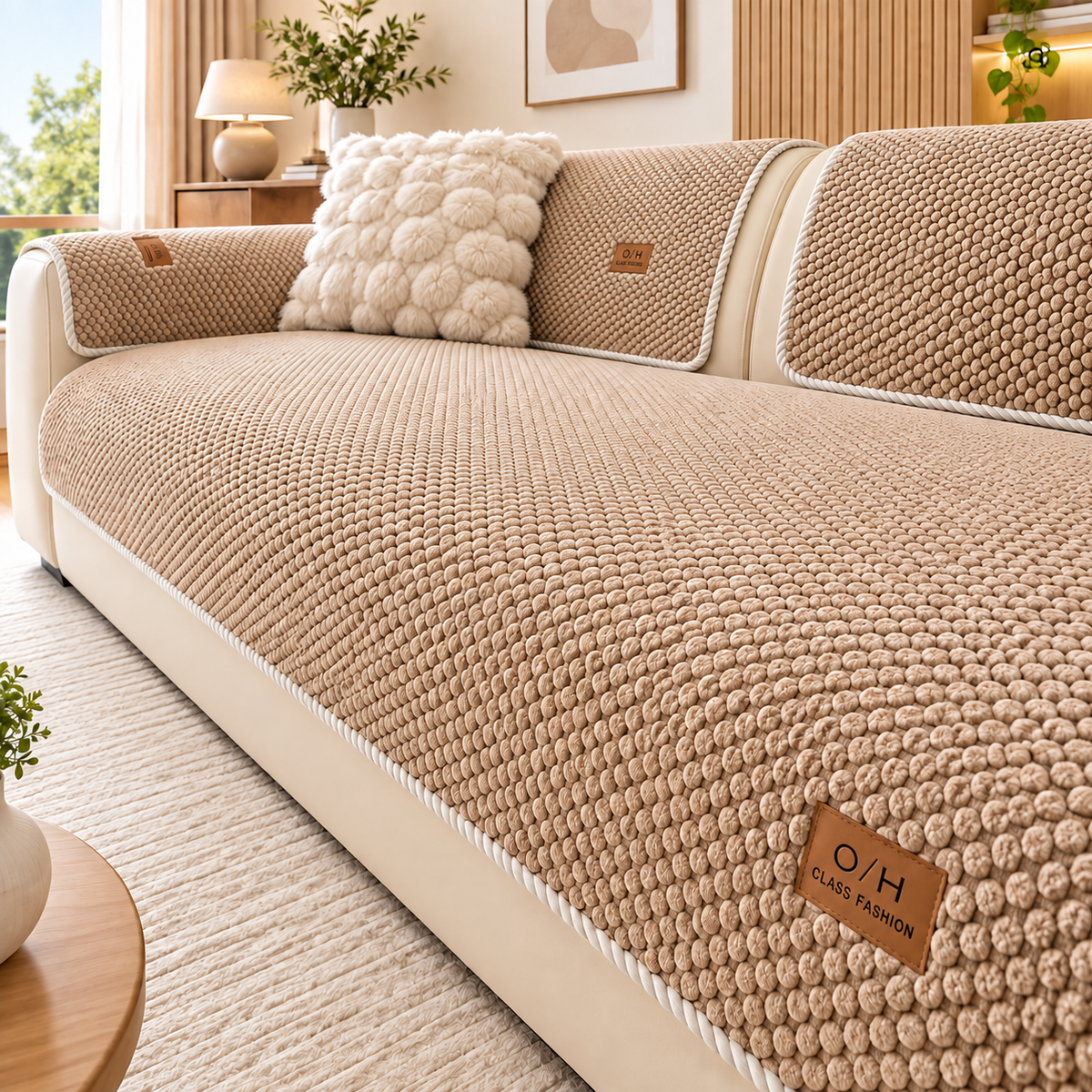 LOUNGEBOLD – Non-Slip Sofa Cover for Elevated Everyday Style