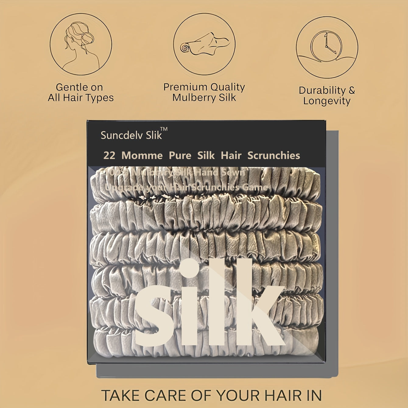 HAIRNOVA – 6-Pack Minimalist Hair Ties for Everyday Styling
