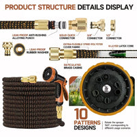 FLEXINOZZ – Garden Hose with 10 Spray Modes for Outdoor Cleaning