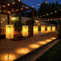RATTANORA – Handwoven Solar Floor Lamp