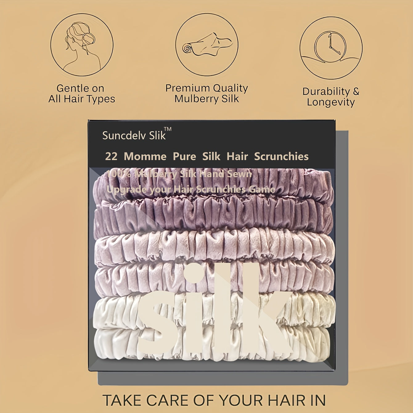 HAIRNOVA – 6-Pack Minimalist Hair Ties for Everyday Styling