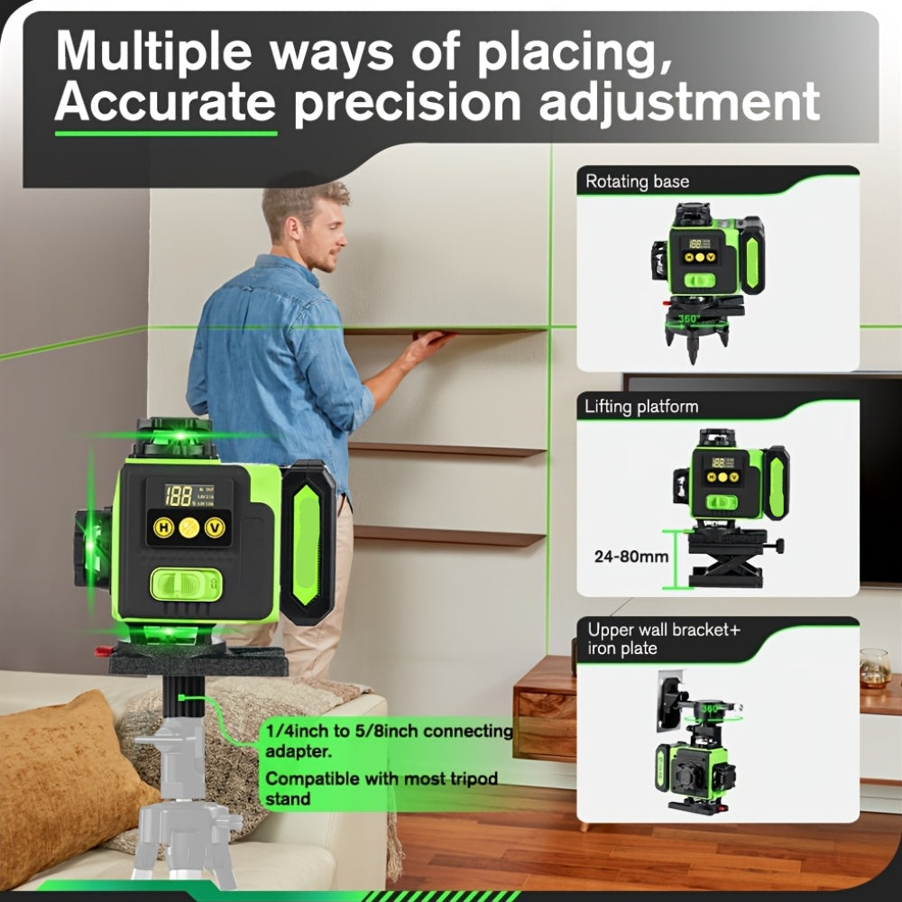 LEVELVEX – 360 Laser Level Tool for Precision Construction Alignment
