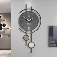 QUIETNORD - Silent Scandinavian wall clock with minimalist iron frame design