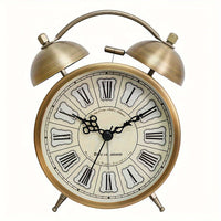 TIMEBELL - Scandinavian vintage luminous twin bell alarm clock with classic metal design