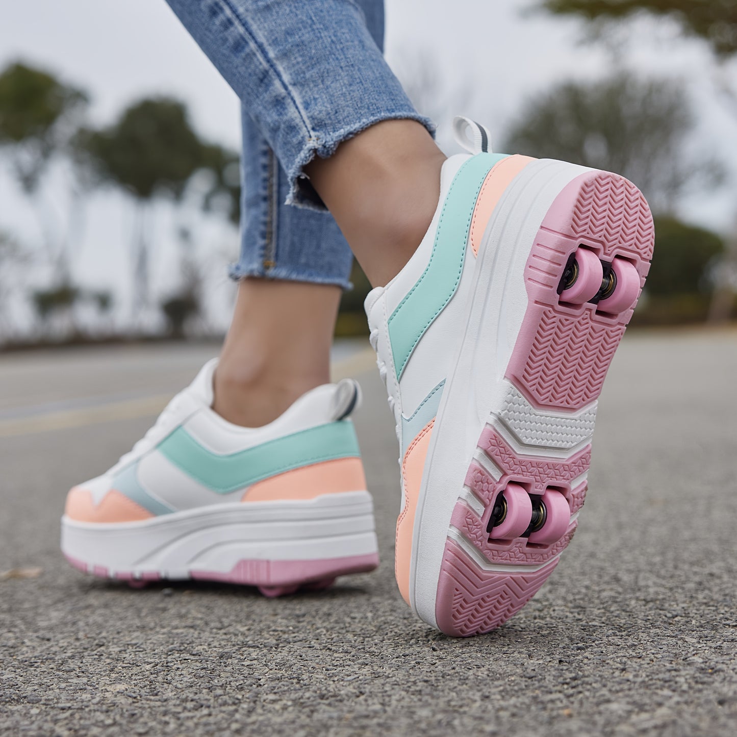 SKATEVIBE – Patchwork Outdoor Walking Sneakers