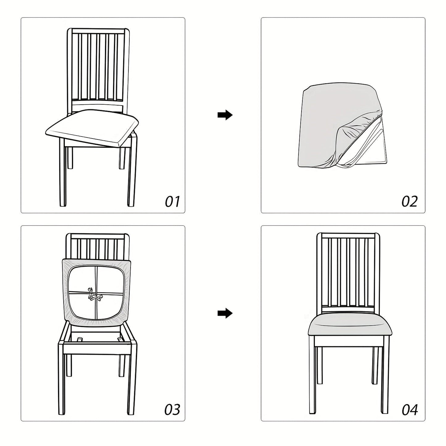 COVERFLOW – Modern Stretch Protection for Elegant Dining Chairs