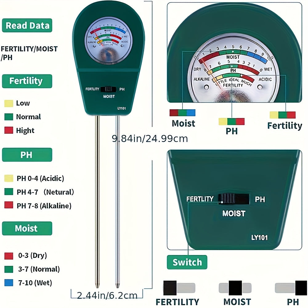 SOILTRIO – Three Way Garden Soil Tester