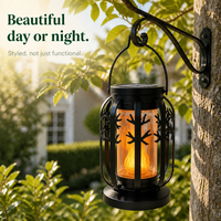 FLICKERIA – Solar Hanging Lantern with Flickering Flame Glow