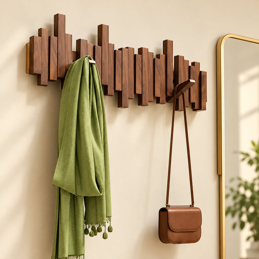 PIANOVEX – Klavier-inspirierte Wandgarderobe mit klappbaren Haken