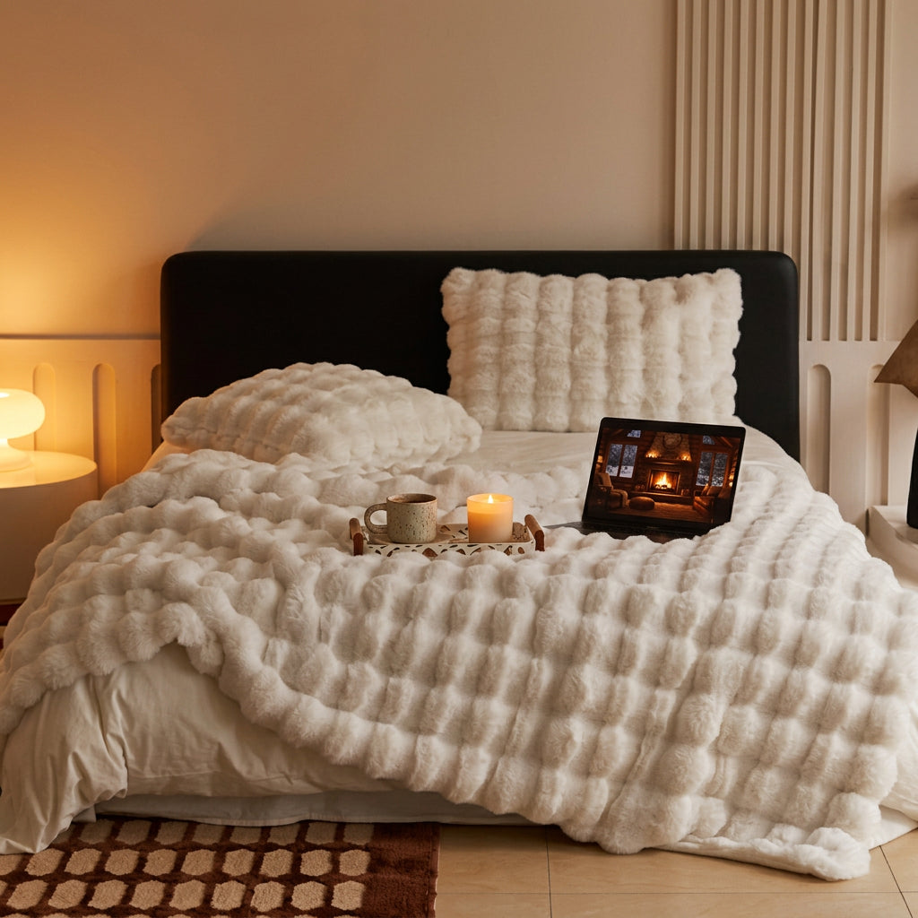 LUSHMIRELIA – Plush Blanket for Warm and Inviting Bedroom Decor