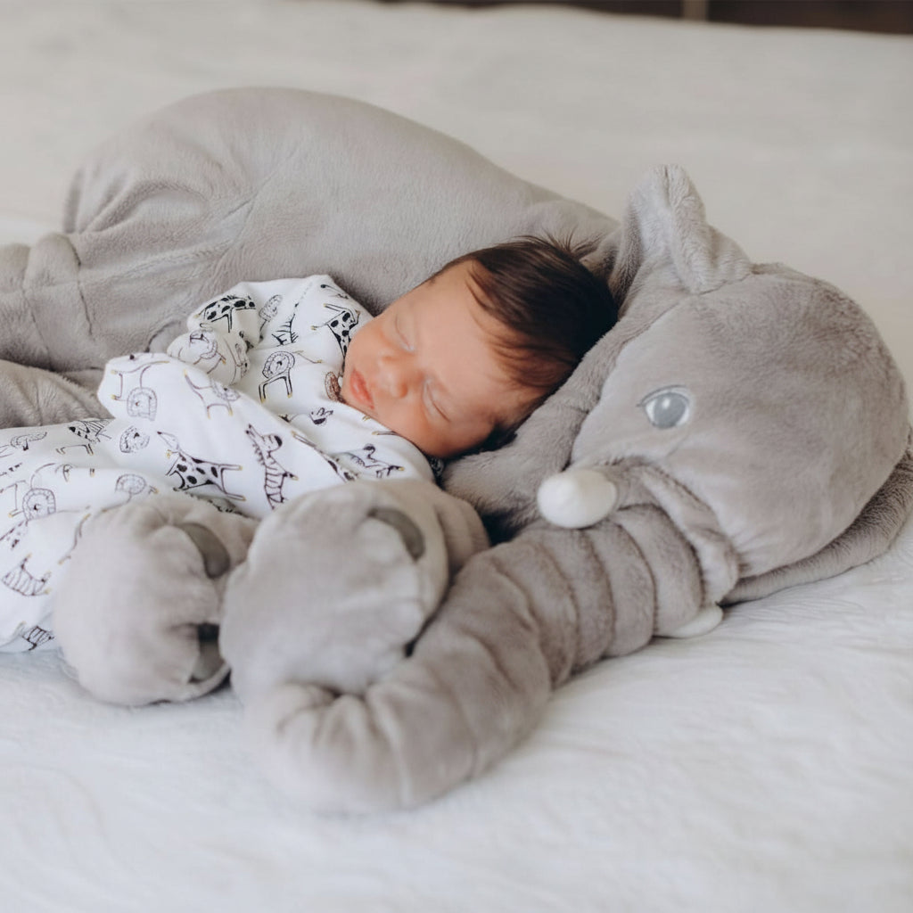 SOFTUSK - Plush elephant cushion designed for cozy comfort and decorative relaxation