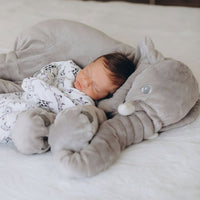 SOFTUSK - Plush elephant cushion designed for cozy comfort and decorative relaxation